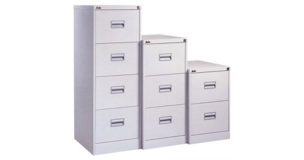 Шкаф за висящи папки Silverline SLV2M Единичен с 2 чекмеджета, 45.8x62.2x71.1 cm, Сив-1