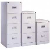 Шкаф за висящи папки Silverline SLV2M Единичен с 2 чекмеджета, 45.8x62.2x71.1 cm, Сив