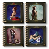 Бележник Black&White Zodiac Твърди корици, спирала, офсет, 15.5x16.5 cm 100 л. с редове