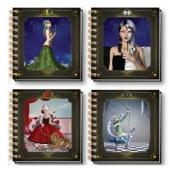 Бележник Black&White Zodiac Твърди корици, спирала, офсет, 15.5x16.5 cm 100 л. с редове