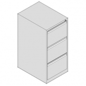 Шкаф за висящи папки Практик AFC03 Единичен с 3 чекмеджета, 46.6x63.1x102 cm, Сив