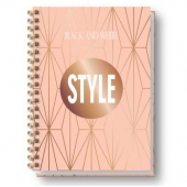 Тетрадка Black&White Glamor Mix Ламинирани корици, спирала, офсет, 4 теми, А5 160 л. с редове