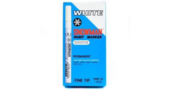 Paint маркер Snowman Объл връх 0.5-1 mm Бял-1