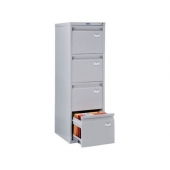 Шкаф за висящи папки Практик А44 Единичен с 4 чекмеджета, 41.0x48.3x130.3 cm, Сив