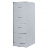 Шкаф за висящи папки Silverline SLV4M Единичен с 4 чекмеджета, 45.8x62.2x132 cm, Сив