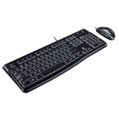 Клавиатура и мишка Logitech Desktop MK120 USB, Черни