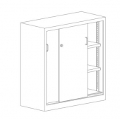 Метален шкаф Malow Office Locker SBM 112 С два рафта, 100x43.5x104 cm Сив