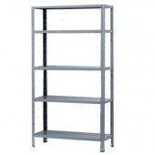 Метален стелаж Без болтове, с 5 рафта до 65 kg/рафт, 100х40x188 cm Поцинкован