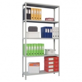 Метален стелаж С болтова връзка, 5 рафта до 70 kg/рафт, 90х40х172 cm Сив