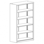 Метален шкаф Malow Office Locker RZ 203 С четири рафта, 100x43.5x199 cm Сив