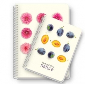 Тетрадка Black&White Nature Mix PP корица, спирала, creamy офсет, 3 теми, А4 150 л. с редове