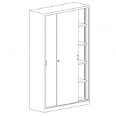 Метален шкаф Malow Office Locker SBM 222 С четири рафта, 100x43.5x199 cm Сив