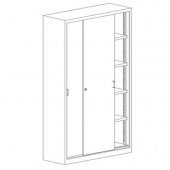 Метален шкаф Malow Office Locker SBM 222 С четири рафта, 100x43.5x199 cm Сив