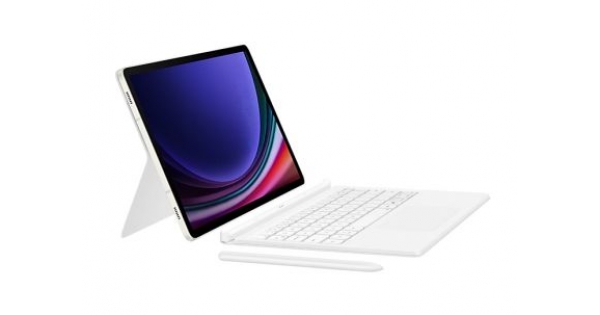 Клавиатура Samsung Tab S9/S9 FE Book Cover Keyboard White-2
