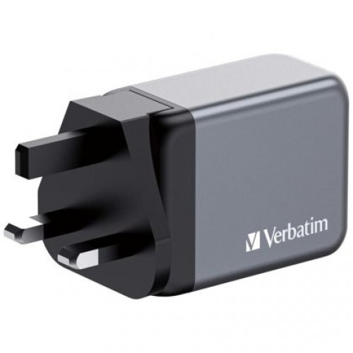 Зарядно устройство Verbatim GNC-65 GaN Charger 3 Port 65W USB A/C (EU/UK/US)-3
