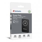 Външна батерия Verbatim MCP-5BK Power Pack 5000 mAh with UBS-C PD 20W / Magnetic Wireless Charging 15W Black