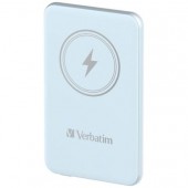 Външна батерия Verbatim MCP-5BE Power Pack 5000 mAh with UBS-C PD 20W / Magnetic Wireless Charging 15W Blue