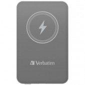 Външна батерия Verbatim MCP-5GY Power Pack 5000 mAh with UBS-C PD 20W / Magnetic Wireless Charging 15W Grey