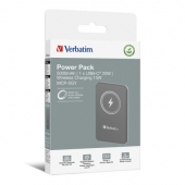 Външна батерия Verbatim MCP-5GY Power Pack 5000 mAh with UBS-C PD 20W / Magnetic Wireless Charging 15W Grey