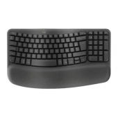 Клавиатура Logitech Wave Keys wireless ergonomic keyboard - GRAPHITE - US INT`L - 2.4GHZ/BT - N/A - INTNL-973 - UNIVERSAL