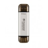 Твърд диск Transcend 512GB, External SSD, ESD310S, USB 10Gbps, Type C/A, Silver