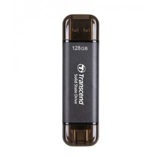 Твърд диск Transcend 128GB, External SSD, ESD310C, USB 10Gbps, Type C/A , Black