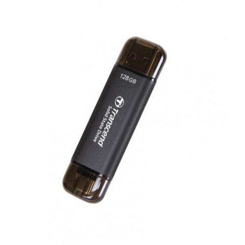 Твърд диск Transcend 128GB, External SSD, ESD310C, USB 10Gbps, Type C/A , Black-1