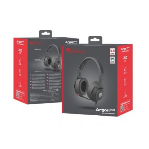 Слушалки Genesis Headset Argon 600 With Microphone Adapter Black-4