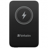 Външна батерия Verbatim MCP-10BK Power Pack 10000 mAh with UBS-C PD 20W / Magnetic Wireless Charging 15W Black