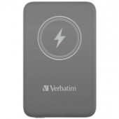 Външна батерия Verbatim MCP-10GY Power Pack 10000 mAh with UBS-C PD 20W / Magnetic Wireless Charging 15W Grey