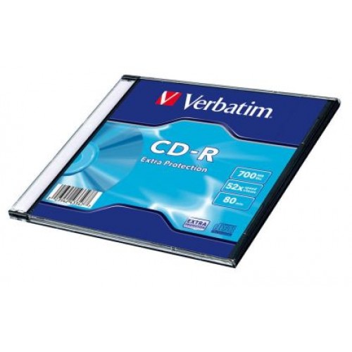 Медия Verbatim CD-R 52X SC SINGLE WRAP 700MB EXTRA PROTECTION-1