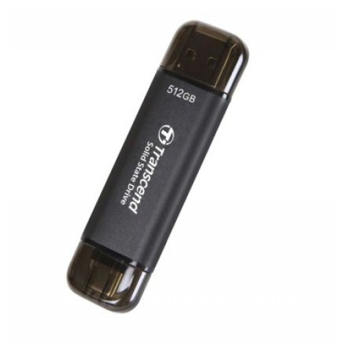 Твърд диск Transcend 512GB, External SSD, ESD310C, USB 10Gbps, Type C/A, Black-2