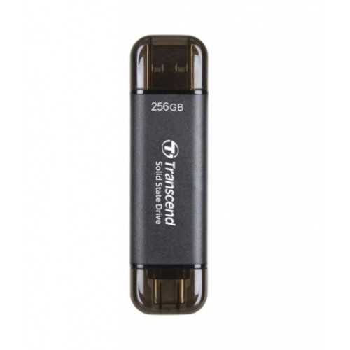 Твърд диск Transcend 256GB, External SSD, ESD310C, USB 10Gbps, Type C/A, Black