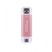 Твърд диск Transcend 1TB, USB External SSD, ESD310P, USB 10Gbps, Type C/A, Pink