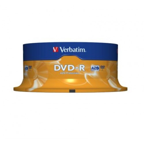 Медия Verbatim DVD-R AZO 4.7GB 16X MATT SILVER SURFACE (25 PACK)-1