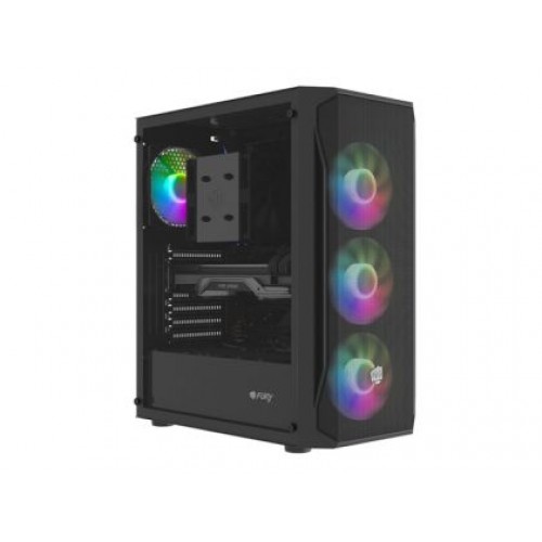 Кутия за компютър Fury PC Case Shobo SH4F RGB Midi Tower, Window, Black-4