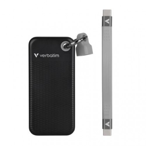 Твърд диск Verbatim Pocket SSD USB 3.2 Gen 2 1TB Black/Grey-1
