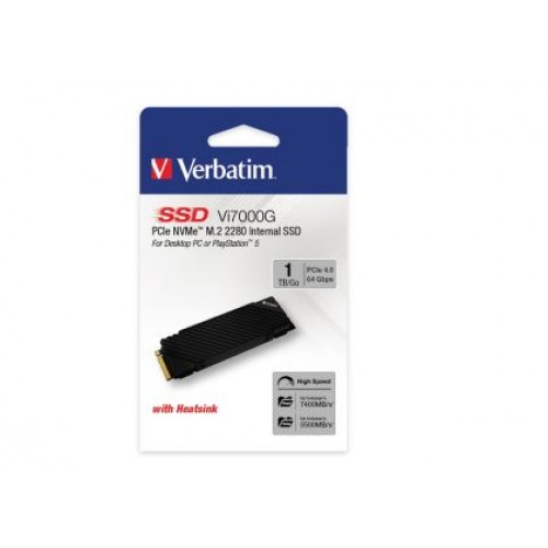 Твърд диск Verbatim Vi7000G Internal PCIe NVMe M.2 SSD 1TB-4