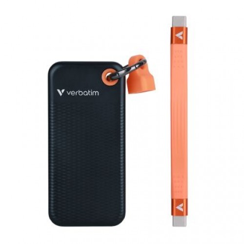 Твърд диск Verbatim Pocket SSD USB 3.2 Gen 2 2TB Black/Orange-1