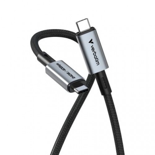 Кабел Verbatim Sync & Charge USB-C to USB-C 240W 40 Gbps 120 cm-1