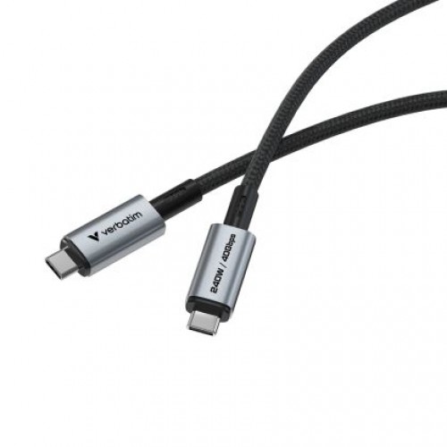 Кабел Verbatim Sync & Charge USB-C to USB-C 240W 40 Gbps 120 cm-2