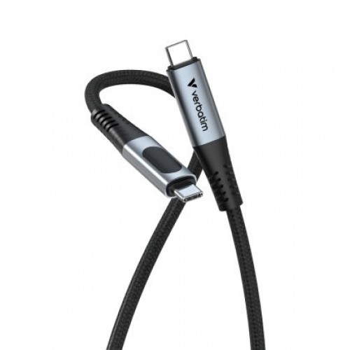 Кабел Verbatim Sync & Charge USB-C to USB-C 100W Display 120 cm-1
