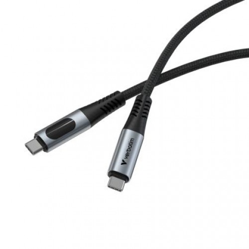 Кабел Verbatim Sync & Charge USB-C to USB-C 100W Display 120 cm-2