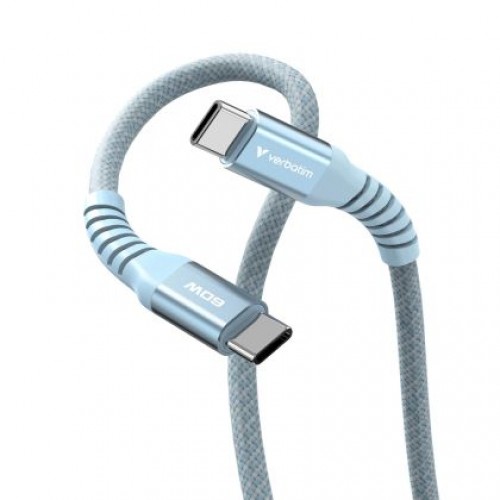 Кабел Verbatim Sync & Charge USB-C to USB-C 60W Magnetic 120 cm - Blue-3
