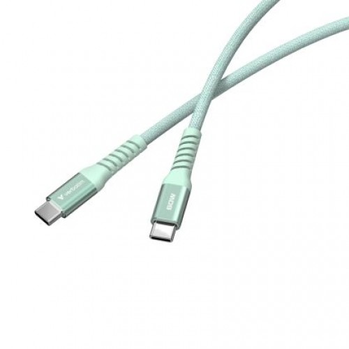 Кабел Verbatim Sync & Charge USB-C to USB-C 60W Magnetic 120 cm - Green-2