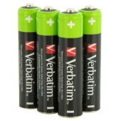 Батерия Verbatim RECHARGEABLE BATTERY AAA 4 PACK / HR03