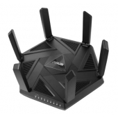 Рутер Asus Gaming Wireless Router, RT-AXE7800, AXE7800, Tri-Band, Quad-Core 1.7GHz CPU, 256MB/512MB Flash/RAM, 2.5G port, AiProtection Pro, Adaptive QoS, VPN Fusion, Instant Guard, IPTV, OFDMA, MU-MIMO, Beamforming, Link Aggregation, AiMesh, Black
