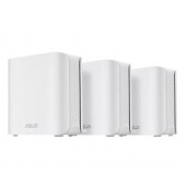Меш система Asus Mesh WiFi system, ZenWiFi BD4 3PK, BE3600, Dual-Band, up to 600m2, Quad-Core 1.5GHz CPU, 128MB/512MB Flash/RAM, 2.5G dual-port, Smart Home Master SSIDs, AiProtection Pro, Adaptive QoS, VPN server/client, IPTV, OFDMA, UTF-8 SSID, AiMesh, W