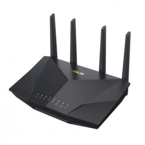 Рутер Asus Wireless Router, RT-AX5400, AX5400, Dual-Band, Tri-Core 1.5GHz CPU, 256MB/512MB Flash/RAM, Gigabit, AiProtection Pro, Adaptive QoS, VPN Fusion, IPTV, OFDMA, MU-MIMO, Beamforming, Link Aggregation, Port forwarding, AiMesh, Black