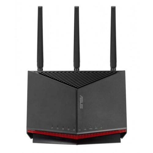 Рутер Asus Gaming Wireless Router, RT-BE86U, BE6800, Dual-Band, Quad-Core 2.6GHz CPU, 256MB/1GB Flash/RAM, 4K-QAM, MLO, 10G port, 2.5G quad-port, AiProtection Pro, Adaptive QoS, VPN Fusion, Instant Guard, IPTV, OFDMA, MU-MIMO, UTF-8 SSID, AiMesh, Black-2